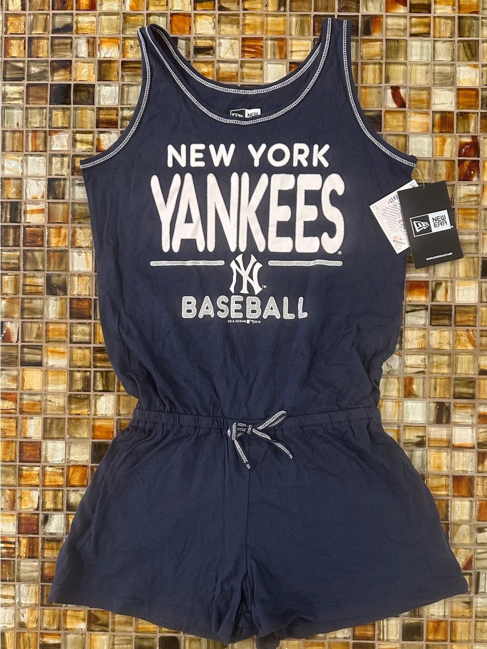 NWT New York Yankees New Era Girls Romper~  Size 10-12~1 Piece Tank & Shorts~$40